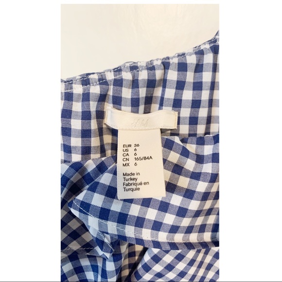 H&M Gingham One Shoulder Ruffle Minidress - Picture 5 of 5